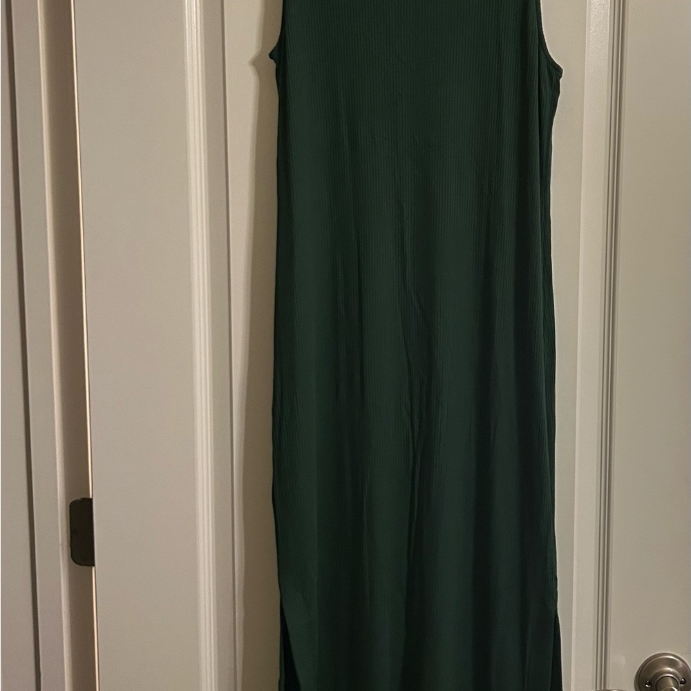 LOFT Dark Green Maxi Dress